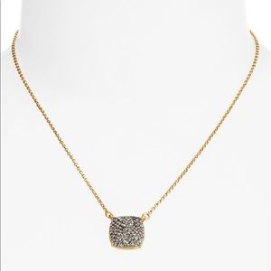 Kate Spade ♠️ square pavé pendant necklace in Gold